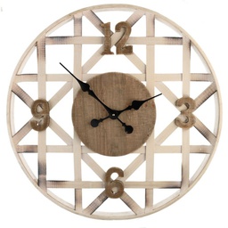 [V1865640000] Orologio legno naturale tondo cm 60 x 6