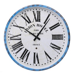 [V1868150000] Orologio metallo azzurro bianco tondo cmø39x6