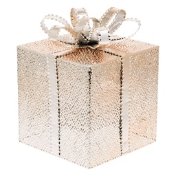 [20100276] Pacco Regalo VPM Champ. 3AA 20x20xH25cm Luci di Natale