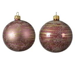 [19974468] Pallina di Natale Rosa Velvet Assortite D8