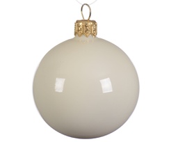 [KAE113155] Box Da 4 Palline Di Natale Bianco Latte Ø 10 Cm