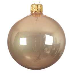 [20035522] Pallina Di Natale Caramello Lucido Ø15 Cm  1 Pz