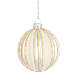 [20036641] Pallina di natale in vetro Clio champagne Ø10cm