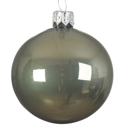 [20035504] Box Da 6 Palline Di Natale Verde Muschio Ø6 Cm