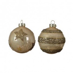[19974370] Pallina sfera natalizia con glitter assortite 8 cm pz 1