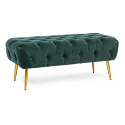 [B0743681] Panca Giacinta effetto velluto verde 103x46x40h cm