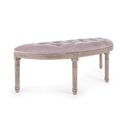 [B0743501] Panca classica Tilde Woodrose in velluto 125x42x48h cm
