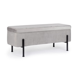 [B0721573] Panca contenitore kira naturale grigio chiaro cm 110