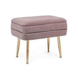 [B0720380] Panca contenitore rosa con piedi cm 50 x 34.5 x 42h