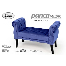 [GIC801624] Panca scendiletto in velluto stile anni 50 cm 100 x 40 x 61 h