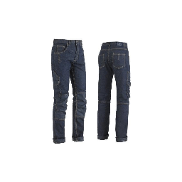 [1939320] Pantalone Jeans Miner Elasticizzato Multitasca Cotone Lavoro Edilizia Piastrellisti (L)
