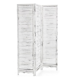 [B0721495] Paravento separe 3 ante legno bianco MIlky cm 120 x 180