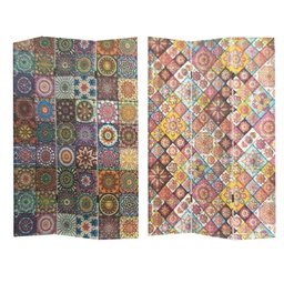 [V4206230000] Paravento stampa 3 ante maioliche cm 120,6x2,5xh180,6x2,5xh180
