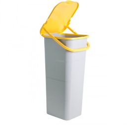 [2006046] Pattumiera con manico 30 lt giallo - Pratica e resistente
