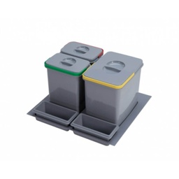 [FZ79705] Pattumiera sottolavello Pratiko600 tre secchi
