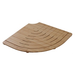 [BR971104] Pedana Per Doccia semi circolare in Bambù raggio 60 cm