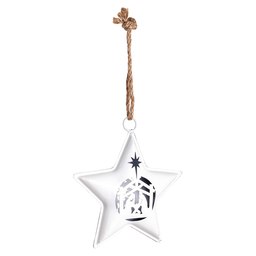 [20036728] Pendaglio stella Natività colore bianco H17 cm