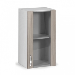 [A10535] Pensile da cucina in legno nobilitato 1 anta vetrina olmo cm 40x32xH 72