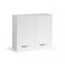 [95-QX78-GQLV] Pensile scolapiatti per cucina Bianco Frassinato Cm 80x32xH 72 con 2 ante
