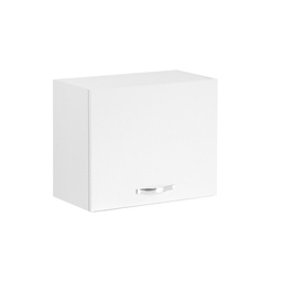 [A10457] Pensile sopracappa Bianco Frassinato con anta da cucina Cm 60x32xh49