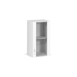[A10556] Pensile vetrina Bianco Frassinato 1 anta in legno nobilitato h.72x40x32cm