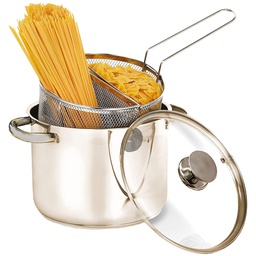 [DFL7938510] Pentola Acciaio 'Divina Pastarella Doppio Cestello Ø Cm. 22