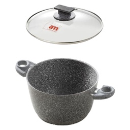 [DFL7939052] Pentola Con Coperchio Vetro 'Cuore Di Pietra' Ø Cm. 24