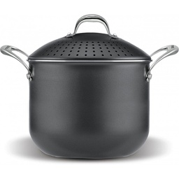 [19908564] Pentola in alluminio 5 Litri BioStone diametro 20 cm con coperchio scolatutto