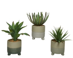 [20041782] Pianta finta con vaso 9,5x9,5x20hcm