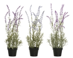 [20041477] Pianta in plastica Lavanda con vaso