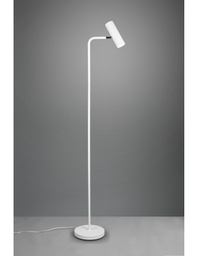 [TRIO412400131] Piantana Marley Bianco E Spot Cilindrico H151 Trio Lighting