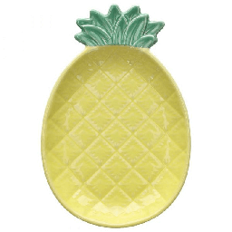 [20003572] Piatto Ananas 18,5x12,5x2,5h cm Pachy Stoneware Giallo