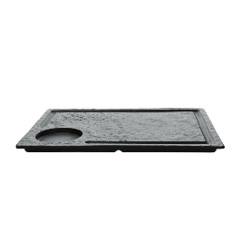 [20007870] Piatto Bistecca rettangolare 33x24 cm Black in porcellana nero