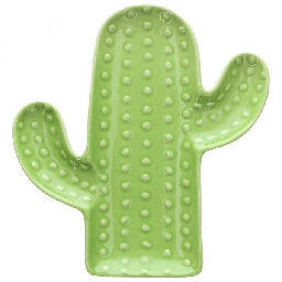 [20003575] Piatto Cactus Chiaro 20x19x2h cm Pachy Stoneware Verde