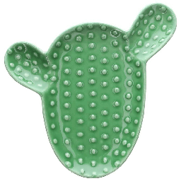 [20003574] Piatto Cactus Scuro 20 Cm X 21 Cm X H 2 Cm Pachy Stoneware Verde