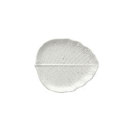 [19907404] Piatto Foglia Largo Grande 21x18x2,5h cm Zelda Stoneware Grigio Linea Relief