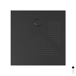 [DFLEX-179-D3100-N90] Piatto doccia quadrato in ceramica nera opaca 90x90 cm