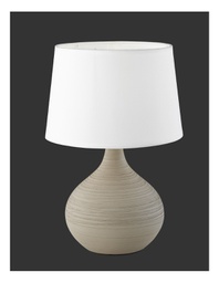 [TRIOR50371025] Piccolo Lumetto Moderno Ceramica Cappuccino con Paralume Martin Trio Lighting