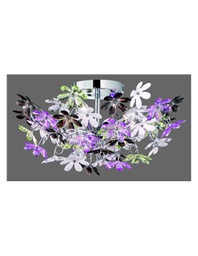 [TRIOR60014017] Plafoniera Flower 4xE14 Cromo Fiori Multicolor Ø51 cm Trio Lighting