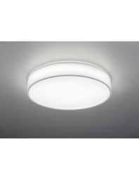 [TRIO621914001] Plafoniera Led Dimmer Cambio Colore Stoffa Bianco Lugano Ø60 cm Trio Lighting