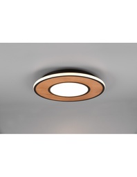 [TRIO626610232] Plafoniera Vintage Legno Led Dimmer Deacon Ø50 cm Trio Lighting