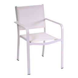 [V6450930000] Poltrona alluminio el paso bianco cm55x61 x h84,5