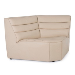 [B0748225] Poltrona angolo beige in legno stile design