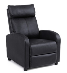 [B0735315] Poltrona reclinabile nero similpelle Desirè