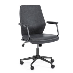 [B0710646] Poltrona ufficio ecopelle nero Jamie cm 67 x 58 x 93