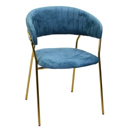 [V2807320000] Poltrona velluto Brendeburgo blu ottanio cm 57x52h49/74/78
