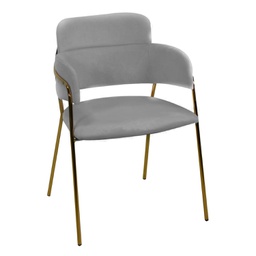 [V2808520000] Poltrona velluto Hannover grigio cm 52x52h79