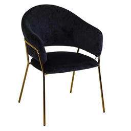 [V2807220000] Poltrona velluto rotterdam nero cm 61x61h46/69/82
