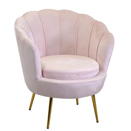 [V2808590000] Poltrona velluto tulipan rosa cm 73x72h77