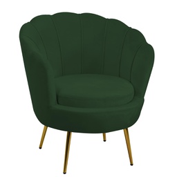 [V2808630000] Poltrona velluto tulipan verde cm 73x72h77